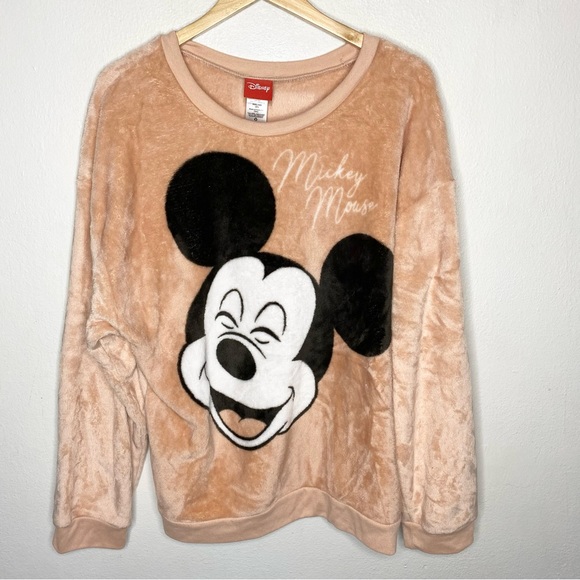 Disney Tops - Disney Mickey Mouse Peach Soft Sweatshirt